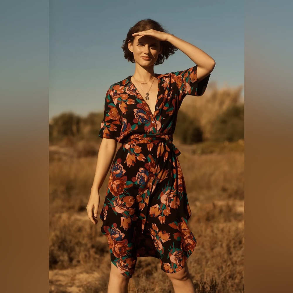 Anthropologie Maeve Shirt Dress size Large